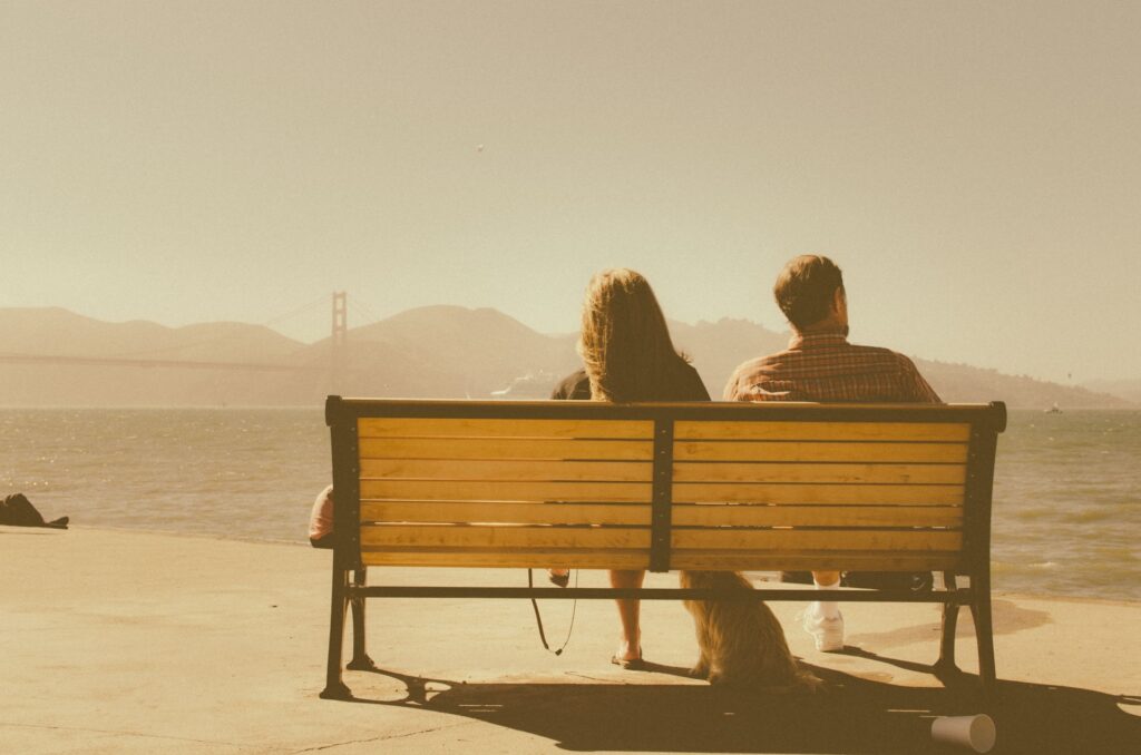 couple on a bench